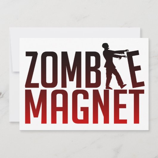 ZOMBIE MAGNET Einladung, anpassen Einladung (Vorderseite)