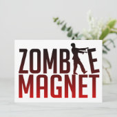 ZOMBIE MAGNET Einladung, anpassen Einladung (Stehend Vorderseite)