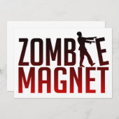 ZOMBIE MAGNET Einladung, anpassen Einladung (Vorne/Hinten)