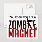 ZOMBIE MAGNET Postkarte, anpassen Postkarte (Vorne/Hinten)