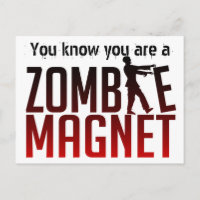 ZOMBIE MAGNET Postkarte, anpassen