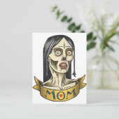 Zombie Mama Postkarte (Stehend Vorderseite)