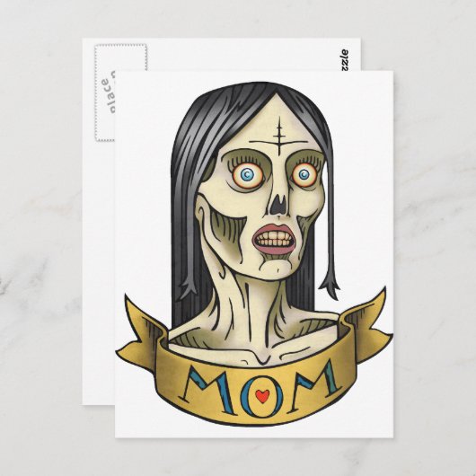 Zombie Mama Postkarte (Vorne/Hinten)
