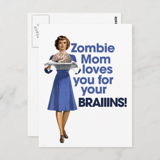 Zombie Mama Postkarte (Vorne/Hinten)