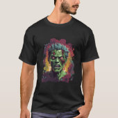 Zombie Man Face Halloween Night Beängstigende Kost T-Shirt (Vorderseite)