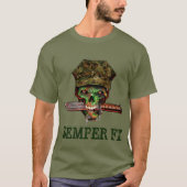 Zombie Marine Dolch, Semper Fi, Anpassen, T-Shirt (Vorderseite)