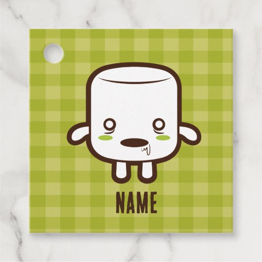 Zombie-Marshmallow-Halloween Geschenkanhänger (Vorderseite)