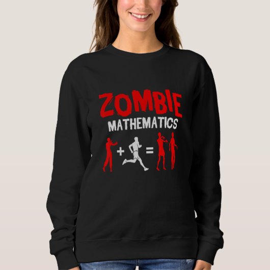Zombie Mathematics Halloween-Party Trick or Tree Sweatshirt (Vorderseite)