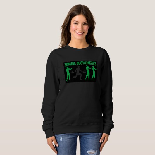 Zombie Mathematics Halloween-Party Trick or Tree Sweatshirt (Vorne ganz)