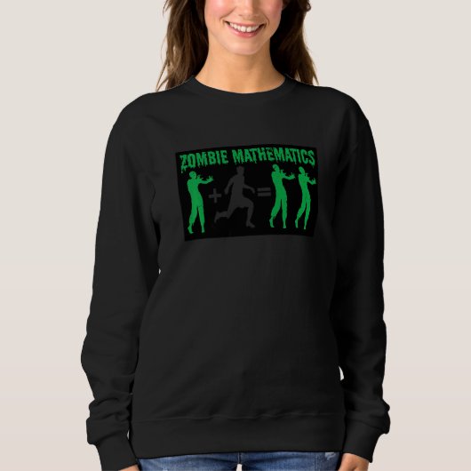 Zombie Mathematics Halloween-Party Trick or Tree Sweatshirt (Vorderseite)