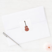 Zombie Meat Guitar Quadratischer Aufkleber (Umschlag)