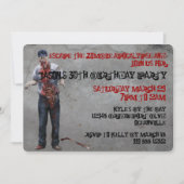 Zombie Mechanical Custom Birthday Invites Einladung (Vorderseite)