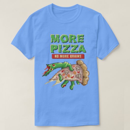 Zombie Mehr Pizza kein Gehirn Pizza Funny Men Pizz T-Shirt (Design vorne)
