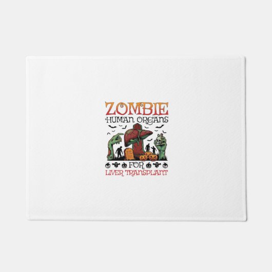 Zombie Menschliche Organe Lebertransplantation Hal Fußmatte (Vorderseite)