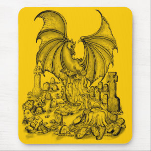 Zombie mit Drache Mousepad