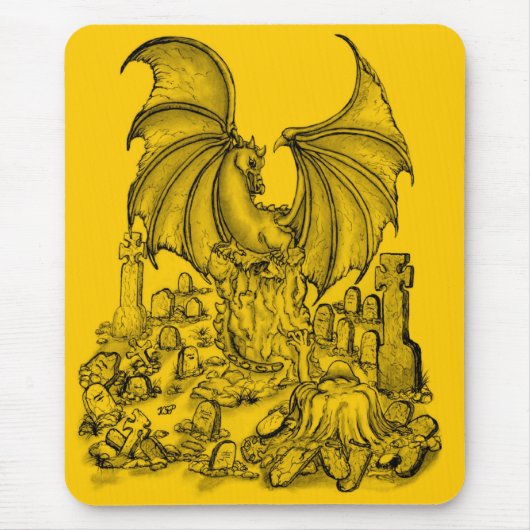 Zombie mit Drache Mousepad (Vorne)