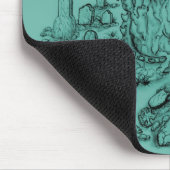 Zombie mit Drache Mousepad (Ecke)