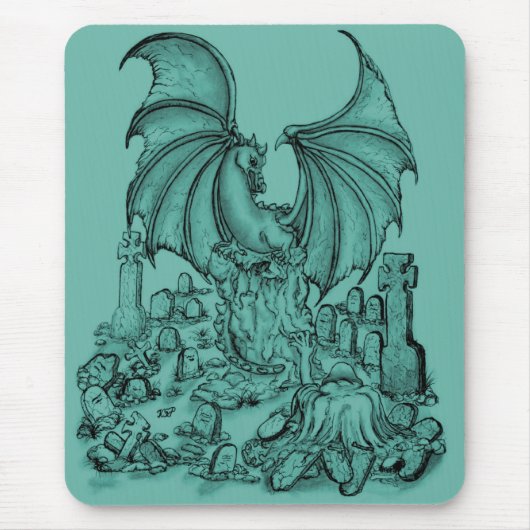 Zombie mit Drache Mousepad (Vorne)