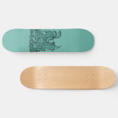 Zombie mit Drache Skateboard (Horizontal)