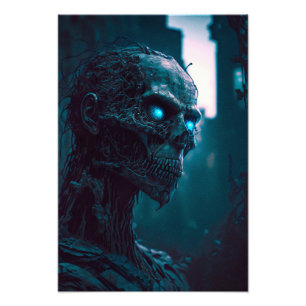 Zombie mit glühenden Augen Design Fotodruck