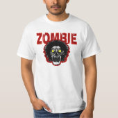 ZOMBIE mit Kopf Rot T-Shirt (Vorderseite)