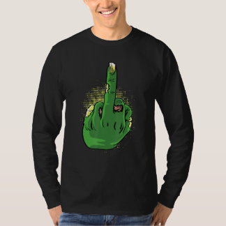 Zombie Mittelfinger Tapfere Person T-Shirt