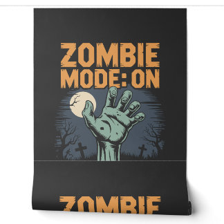 Zombie-Modus Ein Gruseliges Halloween T-Shirt Tapete