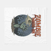 Zombie-Modus Halloween-Hand-Mond-Friedhof_1 Fleecedecke (Vorderseite (Horizontal))