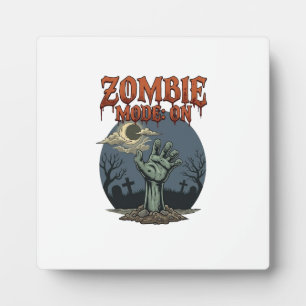 Zombie-Modus Halloween-Hand-Mond-Friedhof_1 Fotoplatte