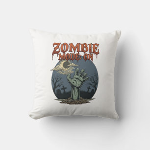 Zombie-Modus Halloween-Hand-Mond-Friedhof_1 Kissen