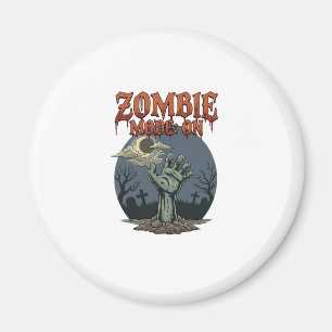 Zombie-Modus Halloween-Hand-Mond-Friedhof_1 Magnet