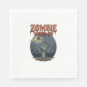 Zombie-Modus Halloween-Hand-Mond-Friedhof_1 Serviette