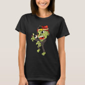Zombie Monkey Horror Beängstigend Halloween T-Shirt (Vorderseite)