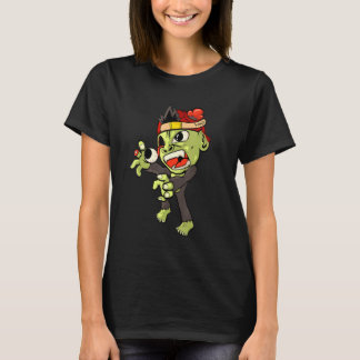 Zombie Monkey Horror Beängstigend Halloween T-Shirt