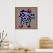Zombie Monkey Poster (Küche)