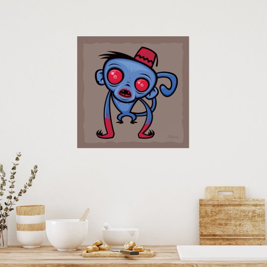 Zombie Monkey Poster (Küche)