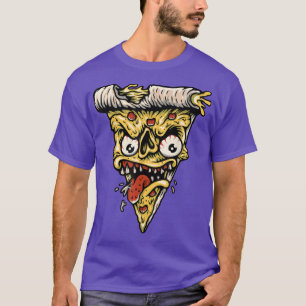 Zombie Monster Pizza Slice Beängstigend Pizza Pie  T-Shirt
