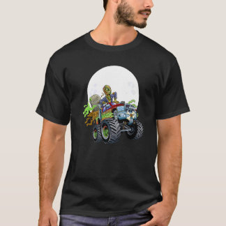 Zombie-Monstertruck Grusel-Halloween Gruselige Kin T-Shirt