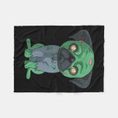 Zombie-Mops Fleecedecke (Vorderseite (Horizontal))