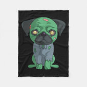 Zombie-Mops Fleecedecke (Vorderseite)