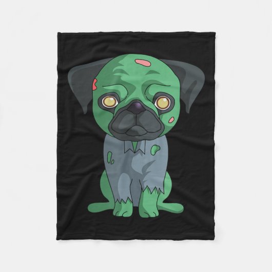 Zombie-Mops Fleecedecke (Vorderseite)