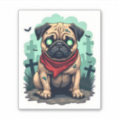 Zombie Mops Parade Aufkleber (Vorderseite)