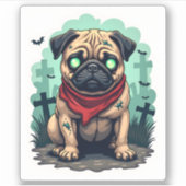 Zombie Mops Parade Aufkleber (Vorderseite)