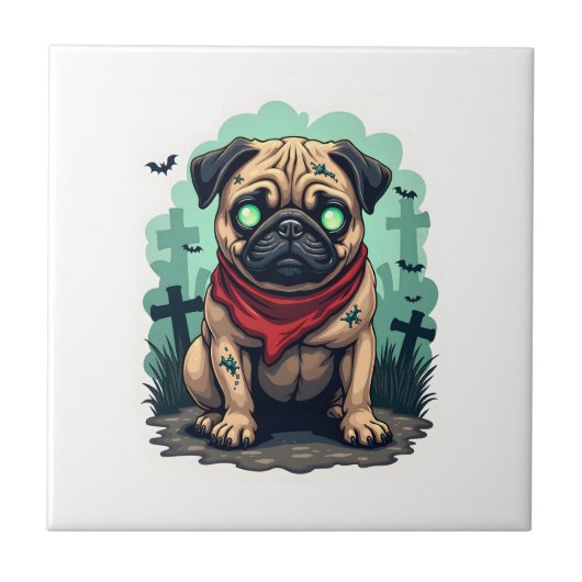 Zombie-Mops-Parade Fliese (Vorderseite)