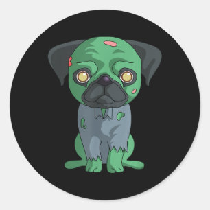 Zombie-Mops Runder Aufkleber