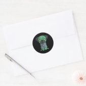 Zombie-Mops Runder Aufkleber (Umschlag)