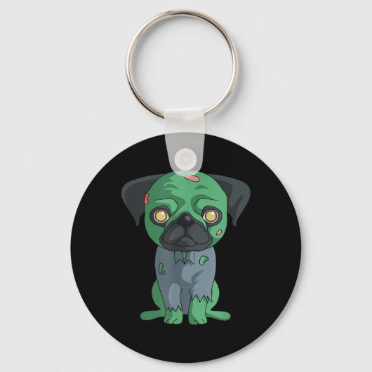 Zombie-Mops Schlüsselanhänger (Vorderseite)