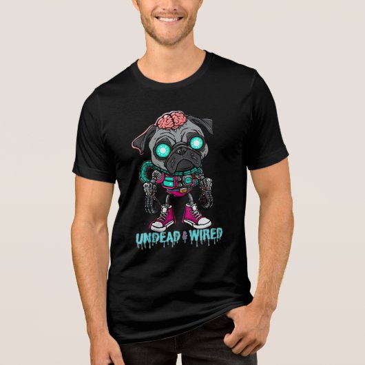 Zombie Mops Skater Graffiti Tri-Blend Shirt (Vorderseite)