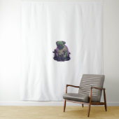 Zombie-Mops - Untoter Funny Halloween-Hund Wandteppich (Beispiel)