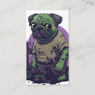 Zombie-Mops � Untoter lustiger Halloween-Hund Visitenkarte